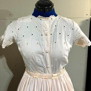 1950s Eyeful by Ruth Flaum Pink Eyelet Sundress